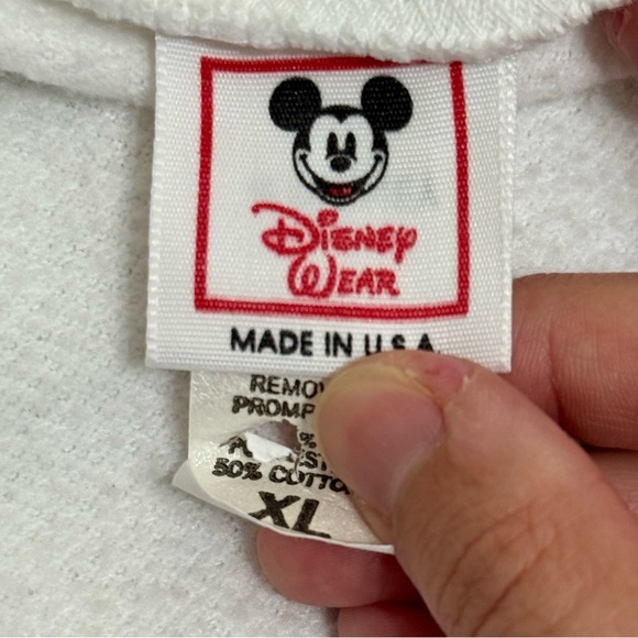 Disney 80s 90s Vintage White Button Cardigan Sweater Sz XL - Picture 4 of 6